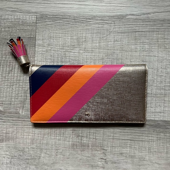 purificacion garcia Handbags - NWT PURIFICACION GARCIA CONTINENTAL WALLET - RAINBOW/Gold w/ tassel